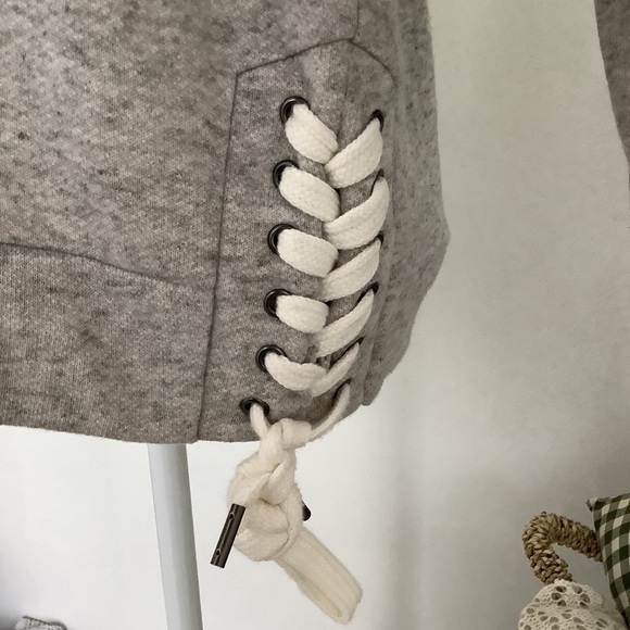 A.B.S. Pullover Crew Neck Sweater Side Lace Ties - Picture 6 of 7